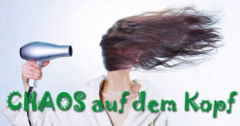 Chaos auf dem Kopf Frau