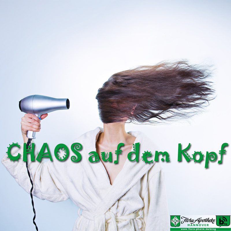 Chaos auf dem Kopf Frau