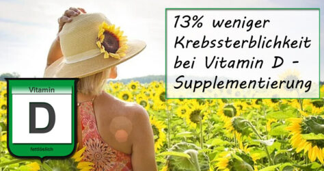 13% geringere Krebssterblichkeit bei Vitamin D Supplementierung nach aktuellen Studien