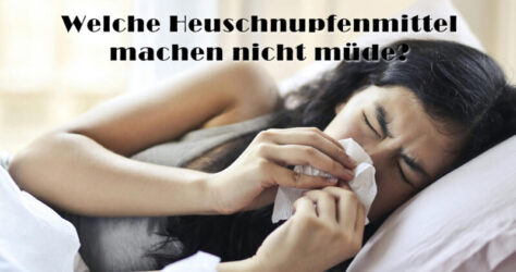 Eine Frau liegt mit Taschentuch im Bett. Die Frage im Text: Welche Heuschnupfemnittel machen nicht müde