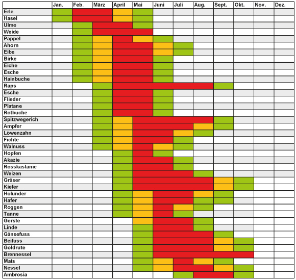 Pollenflugkalender